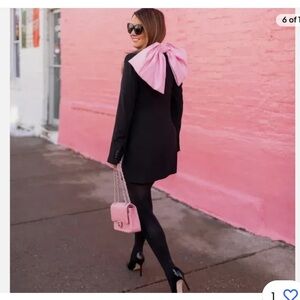 zara limited edition bow blazer dress blogger favorite